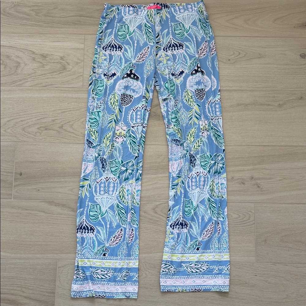 Lilly Pulitzer Blue Floral Print Women’s Pants